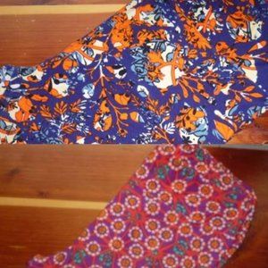 2 pair LuLaRoe T&C leggings with bright colors